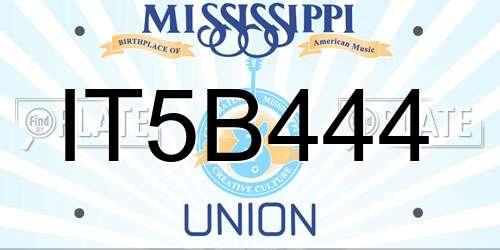 IT5B444 Mississippi License Plate