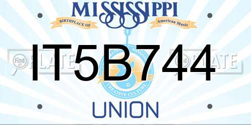 IT5B744 Mississippi License Plate