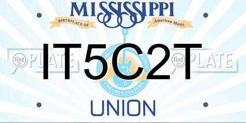 IT5C2T Mississippi License Plate