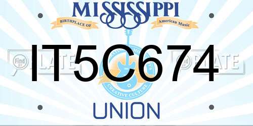 IT5C674 Mississippi License Plate