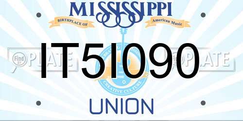 IT5I090 Mississippi License Plate
