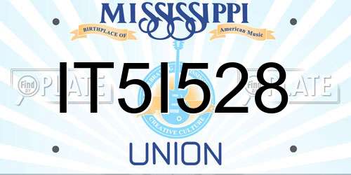 IT5I528 Mississippi License Plate