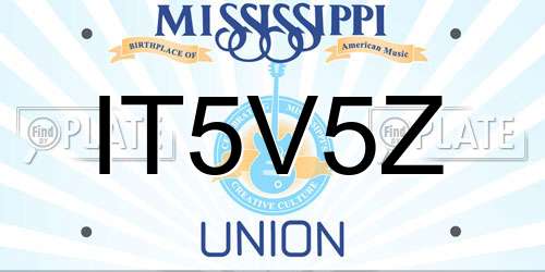 IT5V5Z Mississippi License Plate