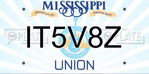IT5V8Z Mississippi License Plate