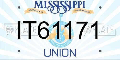 IT61171 Mississippi License Plate