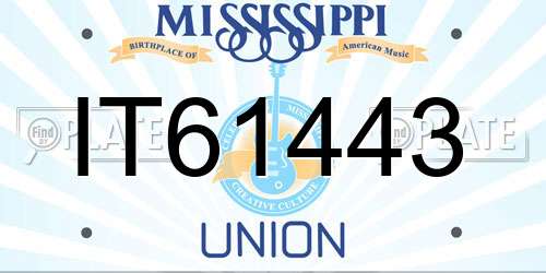 IT61443 Mississippi License Plate
