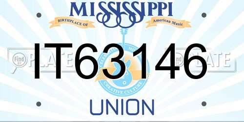 IT63146 Mississippi License Plate