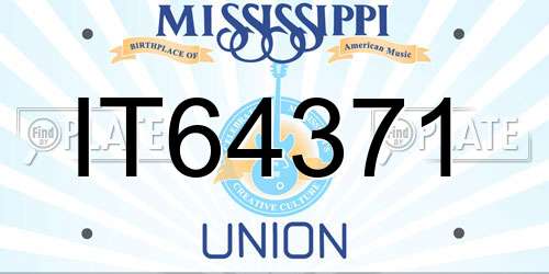 IT64371 Mississippi License Plate