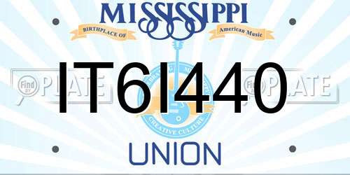 IT6I440 Mississippi License Plate
