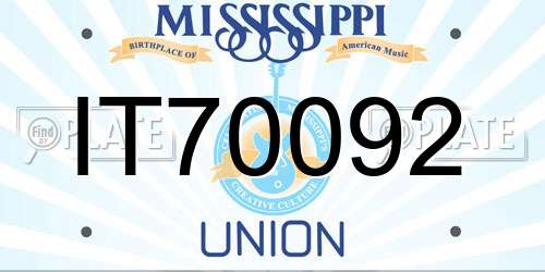 IT70092 Mississippi License Plate