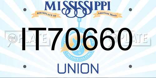 IT70660 Mississippi License Plate