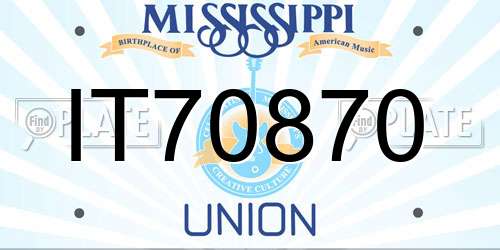 IT70870 Mississippi License Plate