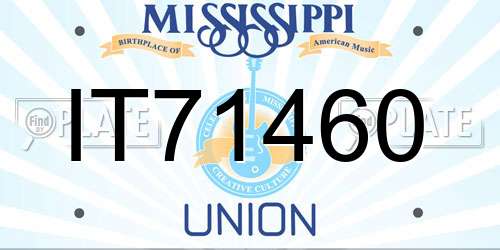 IT71460 Mississippi License Plate