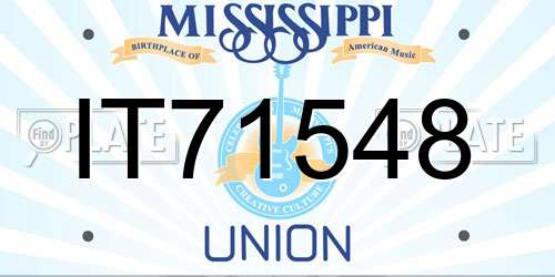 IT71548 Mississippi License Plate