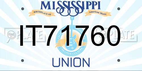 IT71760 Mississippi License Plate