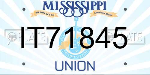 IT71845 Mississippi License Plate