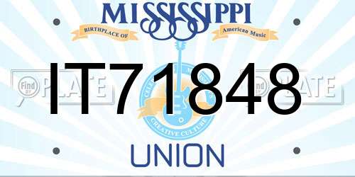 IT71848 Mississippi License Plate