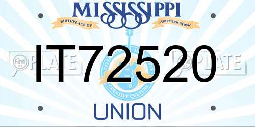 IT72520 Mississippi License Plate