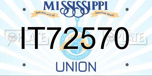 IT72570 Mississippi License Plate