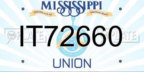 IT72660 Mississippi License Plate