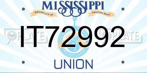 IT72992 Mississippi License Plate
