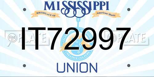 IT72997 Mississippi License Plate