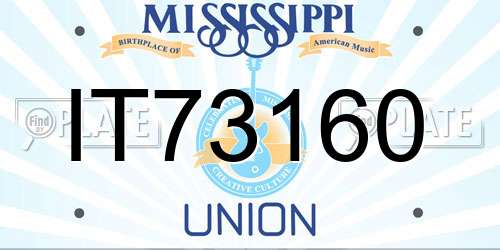 IT73160 Mississippi License Plate