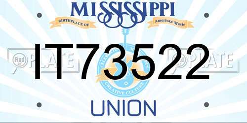 IT73522 Mississippi License Plate