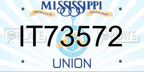 IT73572 Mississippi License Plate