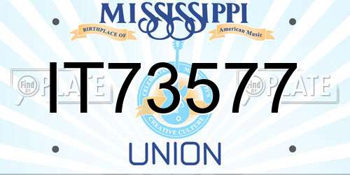 IT73577 Mississippi License Plate