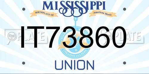 IT73860 Mississippi License Plate