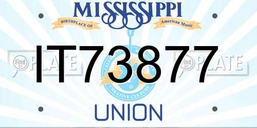 IT73877 Mississippi License Plate