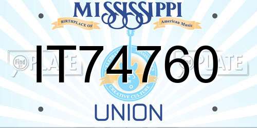IT74760 Mississippi License Plate