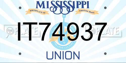 IT74937 Mississippi License Plate