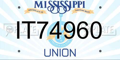 IT74960 Mississippi License Plate