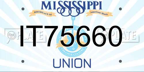 IT75660 Mississippi License Plate