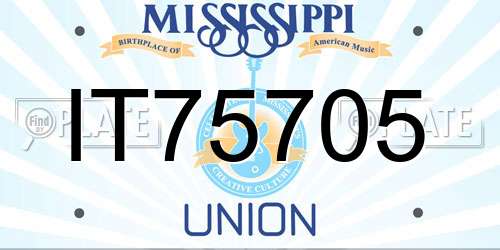 IT75705 Mississippi License Plate