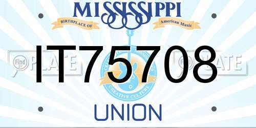 IT75708 Mississippi License Plate