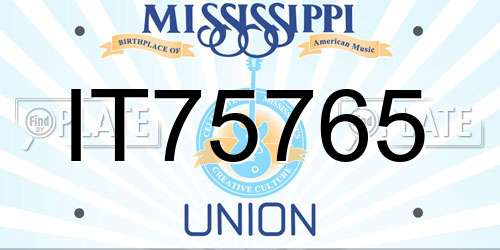 IT75765 Mississippi License Plate
