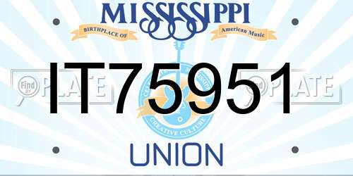 IT75951 Mississippi License Plate