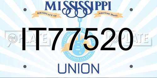 IT77520 Mississippi License Plate