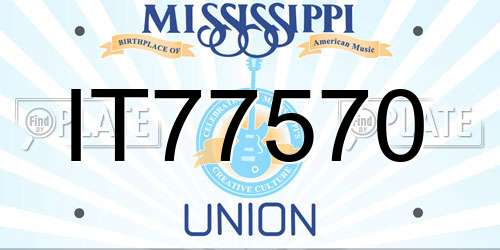 IT77570 Mississippi License Plate