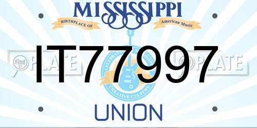 IT77997 Mississippi License Plate