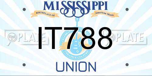 IT788 Mississippi License Plate