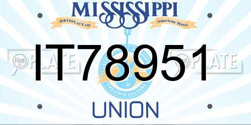 IT78951 Mississippi License Plate