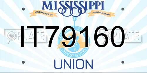 IT79160 Mississippi License Plate