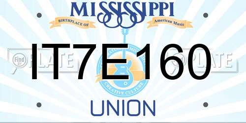 IT7E160 Mississippi License Plate