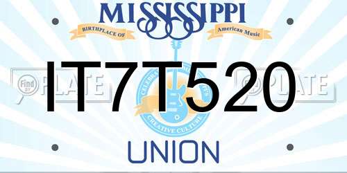 IT7T520 Mississippi License Plate