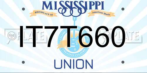 IT7T660 Mississippi License Plate