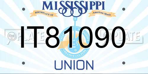 IT81090 Mississippi License Plate